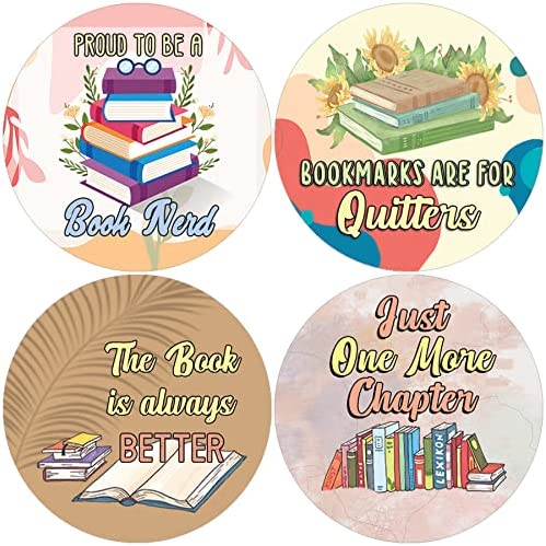 Creanoso Cute Book Enthusiasts stickers (20 Sets X 16 Designs) â€“ Sticker Card Giveaways for Kids â€“ Awesome Stocking Stuffers Gifts for Boys & Girls â€“ Classroom Home Rewards Enticements