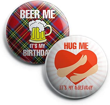 Creanoso Funny Birthday Button Pins (1-Set X 10 Buttons) - Stocking Stuffers Premium Quality Gift Ideas for Children, Teens, & Adults - Corporate Giveaways & Party Favors