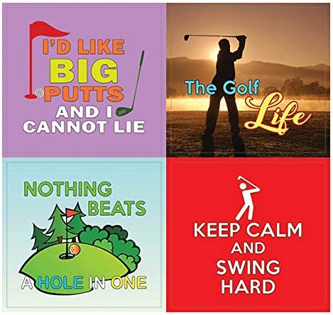 Creanoso Inspiring Sayings Golf Stickers for Golfers (10-Sheet) Ã¢â‚¬â€œ Premium Gift Set