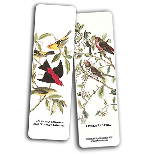 Vintage Bird Bookmarks Audubon (60-Pack) ÃƒÂ¢Ã¢â€šÂ¬Ã¢â‚¬Å“ Inspirational Premium Gift Bookmarker Card Collection for Bookworms, Bibliophiles, Men & Women, Adults ÃƒÂ¢Ã¢â€šÂ¬Ã¢â‚¬Å“ Cool Art Gifts Page Clipper