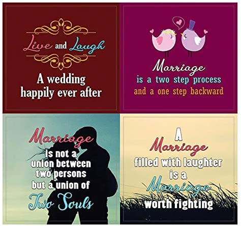Creanoso Inspiring Words Marriage Quote Stickers (10-Sheet) Ã¢â‚¬â€œ Premium Bridal Gift Set for Couples