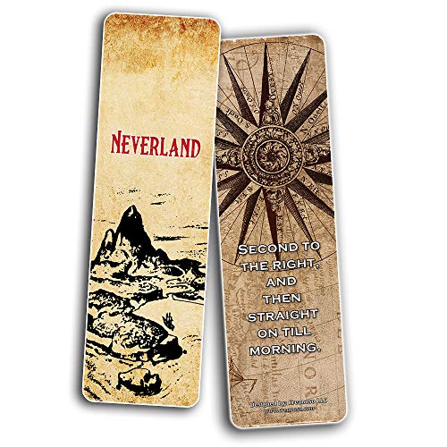 Creanoso Peter Pan Quotes Bookmarks (30-Pack) - Unique Art Impressions Book Binder - Stocking Stuffers Gift for Bookworms, Men & Women, Teens Ã¢â‚¬â€œ Inspiring Drawings Page Clip - Cool Rewards