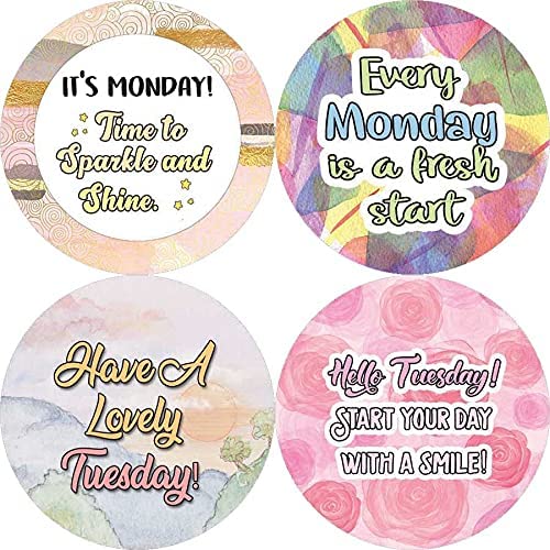 Daily Motivation Greetings Stickers (5 Sets X 16 Designs)