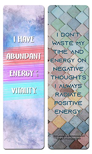 Creanoso Positive Encouragement Bookmarks - Positive Affirmations (30-Pack) - Classroom Reward Incentives for Students and Children - Stocking Stuffers Party Favors & Giveaways for Teens & Adults