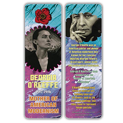 Creanoso Famous Historical Americans Artists Facts Bookmarks (30-Pack) Ã¢â‚¬â€œ Learning Facts Rewards Cards Ã¢â‚¬â€œ Awesome Stocking Stuffers Gift Bookmarks for Students, Boys, Girls, Teens, Young Painters