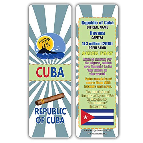 Creanoso The Americas Countries Facts Educational Series 2 Bookmarks (30-Pack) Ã¢â‚¬â€œ Unique Learning Facts Rewards Cards Ã¢â‚¬â€œ Awesome Educational Stocking Stuffers Gift Bookmarks for Students, Boys, Girls