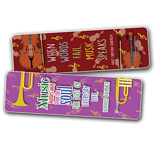Creanoso Music Bookmark (60-Pack) ÃƒÂ¢Ã¢â€šÂ¬Ã¢â‚¬Å“ Premium Gift Stocking Stuffers for Musicians, Men, Women, Teens, Professionals - Cool Giveaways Collection Set ÃƒÂ¢Ã¢â€šÂ¬Ã¢â‚¬Å“ Music Teaching Rewards Incentives Bulk Set