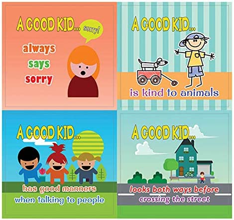 Creanoso A Good Kid Behavior Stickers - Outside (10-Sheet) â€“ Total 120 pcs (10 X 12pcs) Individual Small Size 2.1 x 2. Inches , Waterproof, Unique Personalized Themes Designs, Any Flat Surface DIY Decoration Art Decal for Boys & Girls, Children, Teens
