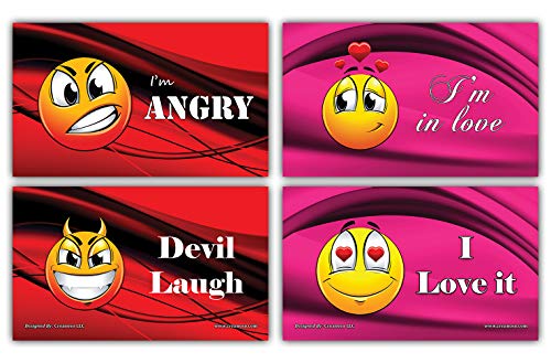 Creanoso Amazing Basic Receptive Language Learning Cards (60-Pack) â€“ Mini Educational Information Cards Set â€“ Unique Gift Set for Kids, Teens, Boys & Girls - Assorted Learning Educational Pack