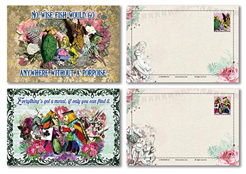 Alice in Wonderland Postcards Series 3 (60-Pack)Assorted Card Stock Bulk Set â€“ Premium Quality Greeting Cards â€“ Stocking Stuffers Gift for Kiids