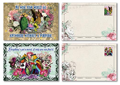 Alice in Wonderland Postcards Series 3 (36-Pack)-Assorted Card Stock Bulk Set â€“ Premium Quality Greeting Cards Stock â€“ Stocking Stuffers Gift for Teachers, Educators, Students