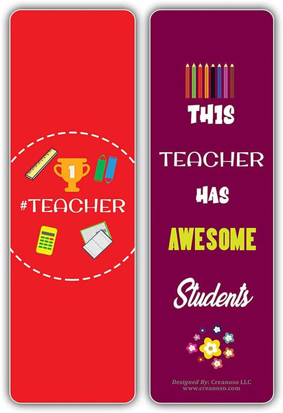 I am a Teacher Bookmarks (2-sets X 6 Cards)