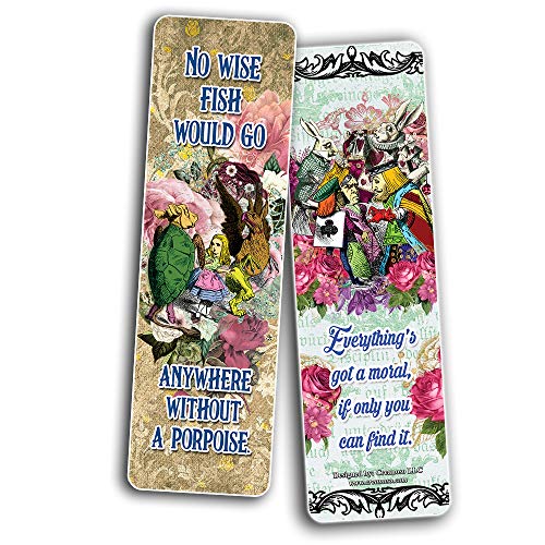 Alice in Wonderland Bookmarks Series 3 (30-Pack)-Stocking Stuffers Gift for Archers, Men, Women, Adults Ã¢â‚¬â€œ Gift Tokens Collection Set