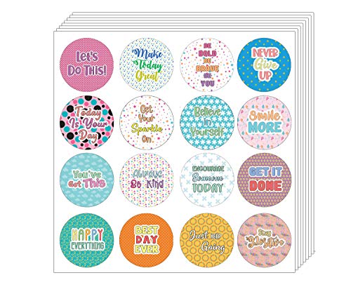 Creanoso Affirmation Stickers - Confetti Words to Inspire (10-Sheet) - Classroom Reward Incentives for Students - Stocking Stuffers Party Favors & Giveaways for Children, Teens & Adults