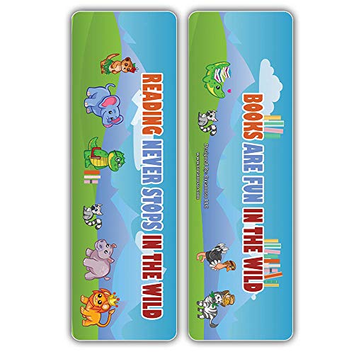 Creanoso Cute Sayings Wild Animals Reading Bookmarks (30-Pack) Ã¢â‚¬â€œ Stocking Stuffers Gift for Kids, Boys & Girls, Teens Ã¢â‚¬â€œ Party Favors Supplies Ã¢â‚¬â€œ Book Reading Rewards Gifts Incentive Ã¢â‚¬â€œ Great Giveaways