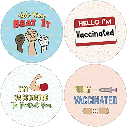 I Am Vaccinated Stickers (10 Sets X 16 Designs)