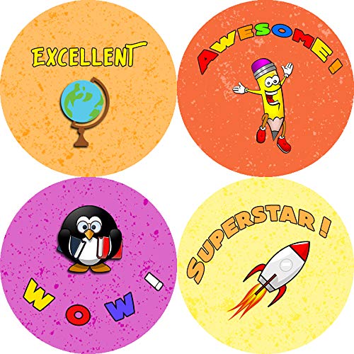 Creanoso Teacher Reward Motivational Stickers (10-Sheet) - School Classroom Rewards Incentives - Premium Gift Set for Children, Teens, & Adults - Stocking Stuffers