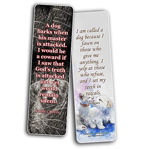 Creanoso Inspirational Dog Quotes Bookmarks (30-Pack) Ã¢â‚¬â€œ Stocking Stuffers Gift for Men & Women, Teens - Rewards Gifts Ã¢â‚¬â€œ Awesome Bookmark Collection for Dog Lovers Ã¢â‚¬â€œ Bulk Set Pack