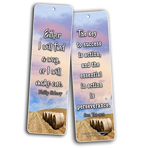 Creanoso Inspirational and Motivational Sayings Book Reading Bookmarks (30-Pack) Ã¢â‚¬â€œ Essential Inspiring Reading Collection Pack for Men, Women, Adults, Book Lovers, Bookworms