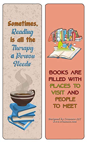 Creanoso Inspiring I Love Books Quote Sayings Postcards (30-Pack) â€“ Unique Greeting Card Bulk Pack Assorted Set â€“ Great Stocking Stuffers Gift for Bookworms, Bibliophiles, Men & Women, Teens