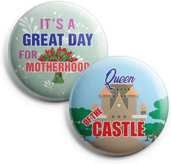 I Am A Caring Mother Pinback Buttons (1-Set X 10 Buttons)