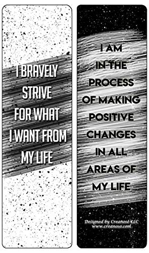 Creanoso Affirmation Cards for Men (60-Pack) - Six Assorted Quality Bookmarker Cards Bulk Set ÃƒÂ¢Ã¢â€šÂ¬Ã¢â‚¬Å“ Premium Gift for Bibliophiles, Bookworms, & Book Readers - Giveaways
