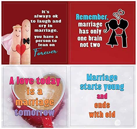 Creanoso Inspiring Words Marriage Quote Stickers (10-Sheet) Ã¢â‚¬â€œ Premium Bridal Gift Set for Couples