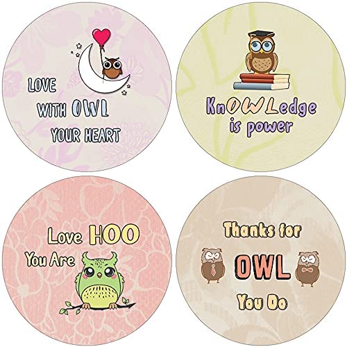Motivational Owl Stickers (5 Sets X 16 Designs) - Classroom Reward Incentive Gift Ideas for Homeschoolers