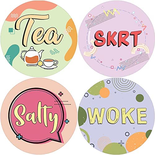 Creanoso Funny Millennial Slangs Stickers (10 Sets X 16 Designs) â€“ Sticker Card Giveaways for Kids â€“ Awesome Stocking Stuffers Gifts for Boys & Girls â€“ Classroom Home Rewards Enticements
