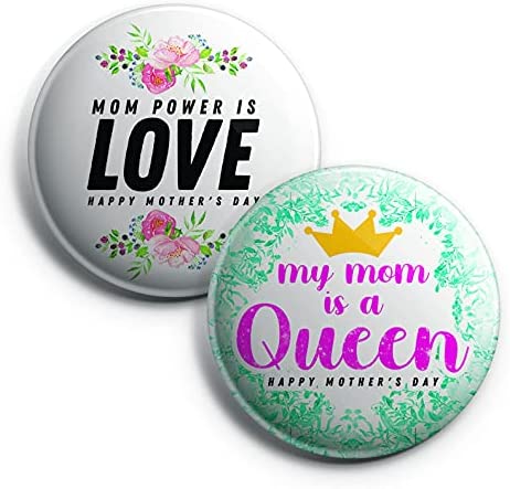 Happy Mothers Day Pinback Button Pins (1-Set X 10 Buttons)