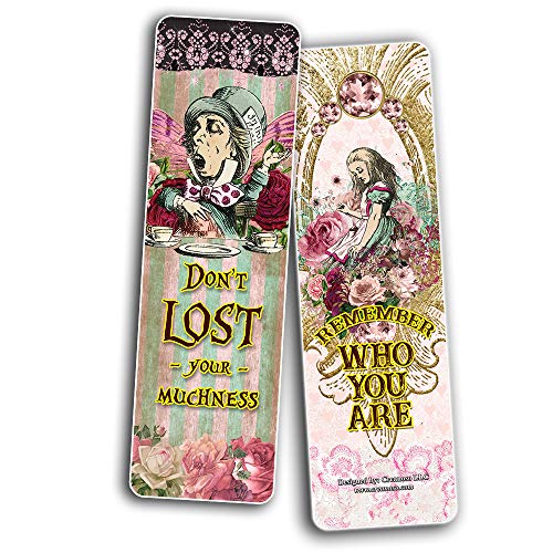 Alice in Wonderland Bookmarks Series 3 (30-Pack)-Stocking Stuffers Gift for Archers, Men, Women, Adults Ã¢â‚¬â€œ Gift Tokens Collection Set