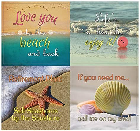 Creanoso Humor and Fun Beach Stickers (10-Sheet) Ã¢â‚¬â€œ Funny and Inspiring Beach Travel Stickers
