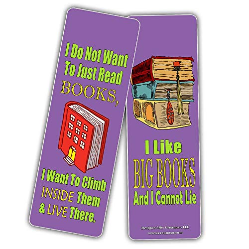 Inspiring Hilarious Literary Bookmarks (30-Pack) Ã¢â‚¬â€œ Funny Book Reading Learning Pack - Excellent Party Favors Teacher Classroom Reading Rewards and Incentive Gifts for Book Lovers