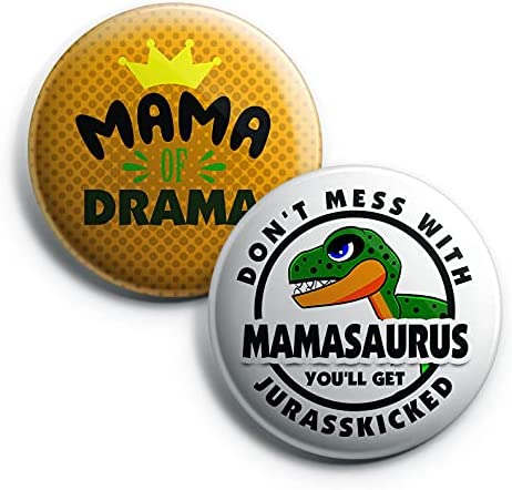 Funny Mom Quotes Collections button pins (1-Set X 10 Buttons)