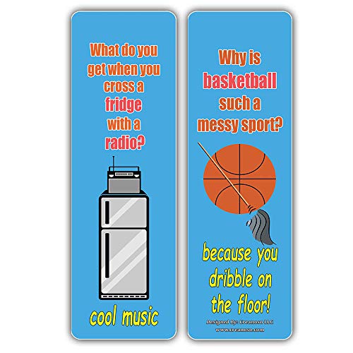Creanoso Hilariously Silly and Funny Jokes Series 4 Bookmarks (60-Pack) ÃƒÂ¢Ã¢â€šÂ¬Ã¢â‚¬Å“ Motivational Book Reading Bookmarkers ÃƒÂ¢Ã¢â€šÂ¬Ã¢â‚¬Å“ Teacher Incentive and Classroom Rewards Gifts ÃƒÂ¢Ã¢â€šÂ¬Ã¢â‚¬Å“ Unique Party Favors