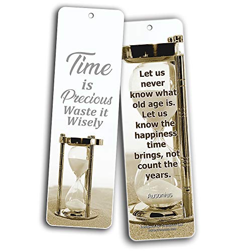 Creanoso Time is Precious Bookmarker Cards (60-Pack) ÃƒÂ¢Ã¢â€šÂ¬Ã¢â‚¬Å“ Six Assorted Quality Bookmarks Bulk Set ÃƒÂ¢Ã¢â€šÂ¬Ã¢â‚¬Å“ Premium Gift for Men Women Adult Teens ÃƒÂ¢Ã¢â€šÂ¬Ã¢â‚¬Å“ Awesome Bookmarks