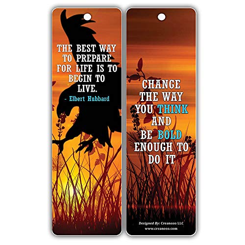 Creanoso Powerful Sayings Quotes Strong Character Eagle Bookmark Gifts (60-Pack) ÃƒÂ¢Ã¢â€šÂ¬Ã¢â‚¬Å“ Six Assorted Quality Bookmarks Bulk Set ÃƒÂ¢Ã¢â€šÂ¬Ã¢â‚¬Å“ Premium Gift for Men, Women, Adult, Seniors