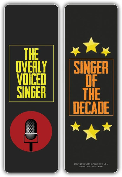 Creanoso I am a Singer Bookmarks (2-Sets X 6 Cards) â€“ Daily Inspirational Card Set â€“ Interesting Book Page Clippers â€“ Great Gifts for Adults and Teens