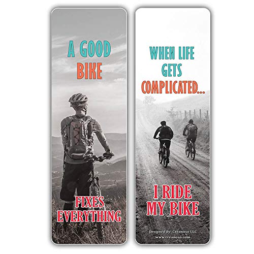 Creanoso Inspiring Sayings Cycling Hobby Bookmarks (60-Pack) ÃƒÂ¢Ã¢â€šÂ¬Ã¢â‚¬Å“ Giveaways Cards Bulk Set ÃƒÂ¢Ã¢â€šÂ¬Ã¢â‚¬Å“ Premium Gift for Cyclists, Men & Women ÃƒÂ¢Ã¢â€šÂ¬Ã¢â‚¬Å“ Sport Hobbyist Giveaway Ideas ÃƒÂ¢Ã¢â€šÂ¬Ã¢â‚¬Å“ Book Reading Incentives