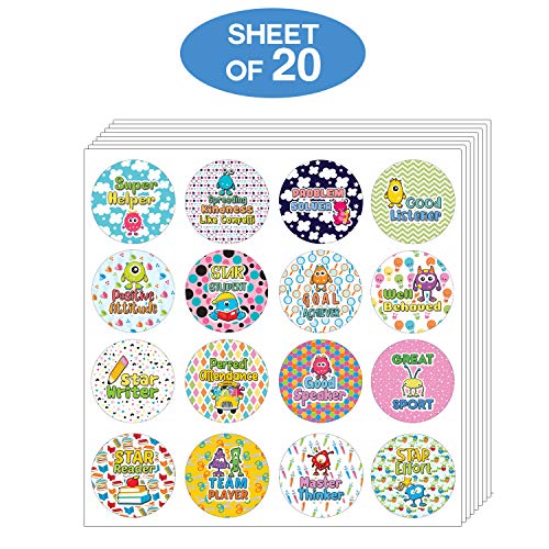 Creanoso Motivational Encouragement Stickers for Kids (20-Sheet)-Inspirational Premium Gifts for Men, Women, Teens, Kids â€“ Great Rewards Pack