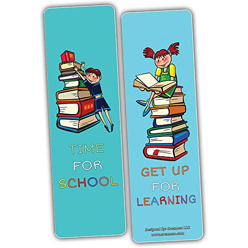 Creanoso Motivational Back to School Bookmarks (30-Pack) Ã¢â‚¬â€œ Encouraging Words Bookmarkers Bulk Set Ã¢â‚¬â€œ Premium Quality Book Clippers for Middle Schoolers