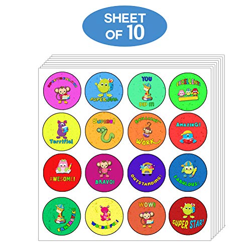 Creanoso Positive Words Motivational Stickers (10-Sheet) - Inspirational Premium Gifts for Men, Women, Teens, Kids â€“ Incentive Reward Ideas for Students