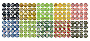 CNSST3015V Kitchen Ingredients Item Labels Text Stickers (Small Round 16pcs X 10 sheets = 160 ingredients) X 4 Sets/40 Sheets