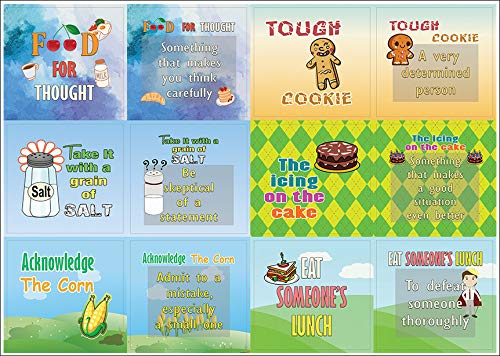 Creanoso Funny Food Puns Stickers Series II (20-Sheet) â€“ Colorful Gift Stickers â€“ Awesome Stocking Stuffers Gifts for Men, Women, Boys, Girls, Kids, Teens â€“ Fun Sticky Giveaways â€“ DIY Decal