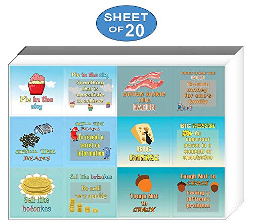 Creanoso Fruit and Veggie Funny Jokes Stickers (20-Sheet) - Awesome Stocking Stuffers Gifts for Boys & Girls, Children, Teens - Classroom and School Reward Incentives - Colorful Gift Sticky Cards