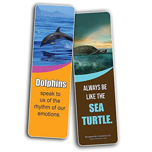 Creanoso Ocean Animal Bookmarks for Kids (60-Pack) ÃƒÂ¢Ã¢â€šÂ¬Ã¢â‚¬Å“ Premium Gift Set ÃƒÂ¢Ã¢â€šÂ¬Ã¢â‚¬Å“ Awesome Bookmarks for Boys, Girls, Children ÃƒÂ¢Ã¢â€šÂ¬Ã¢â‚¬Å“ Six Bulk Assorted Bookmarks Designs ÃƒÂ¢Ã¢â€šÂ¬Ã¢â‚¬Å“ School Incentives