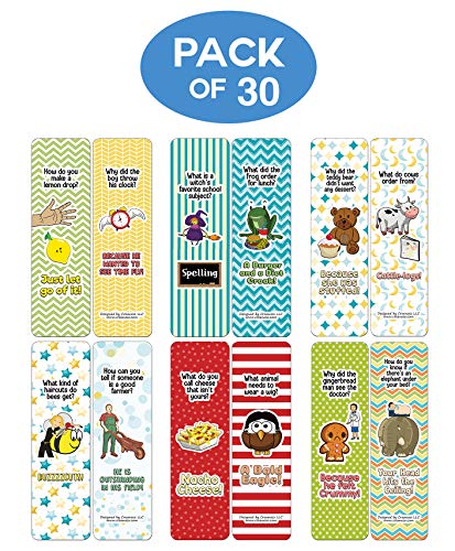 Creanoso Jokes for Kids Series Bookmarks Cards - Series 3 (30-Pack) - Classroom Reward Incentives for Students and Children - Stocking Stuffers Party Favors & Giveaways for Teens & Adults