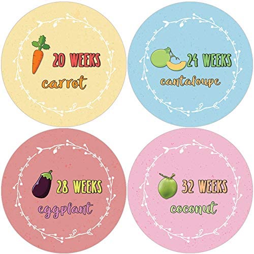 Creanoso Pregnancy Tracker Stickers (20-Set) Premium Quality Gift Ideas for Parents & Adults for All Occasions - Stocking Stuffers Party Favor & Giveaways