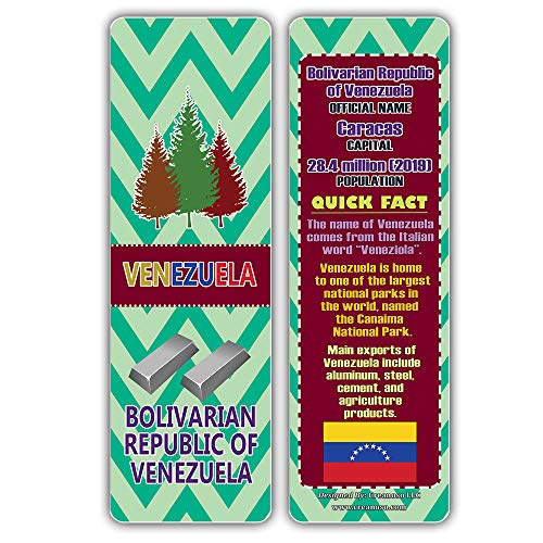 Creanoso The Americas Countries Facts Educational Series 2 Bookmarks (30-Pack) Ã¢â‚¬â€œ Unique Learning Facts Rewards Cards Ã¢â‚¬â€œ Awesome Educational Stocking Stuffers Gift Bookmarks for Students, Boys, Girls