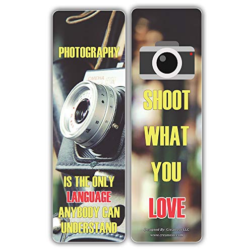 Creanoso Inspiring Photograph Saying Quotes Bookmark Cards (30-Pack) Ã¢â‚¬â€œ Reading Bookmarks Collection Set Ã¢â‚¬â€œ Stocking Stuffers Gift for Photographers